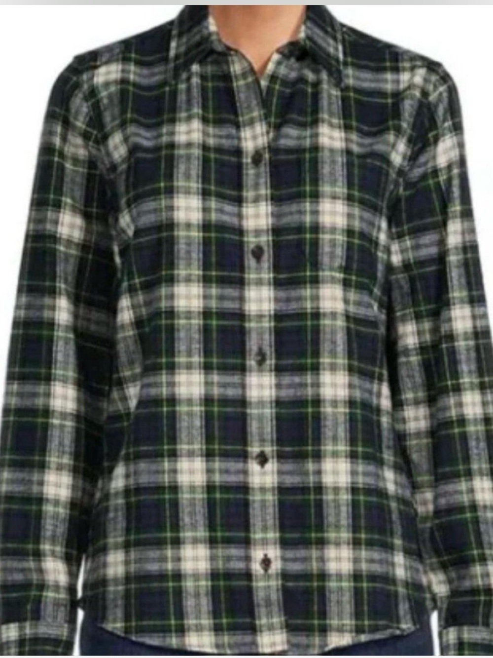 L.L. Bean Green and Blue Plaid Shirt